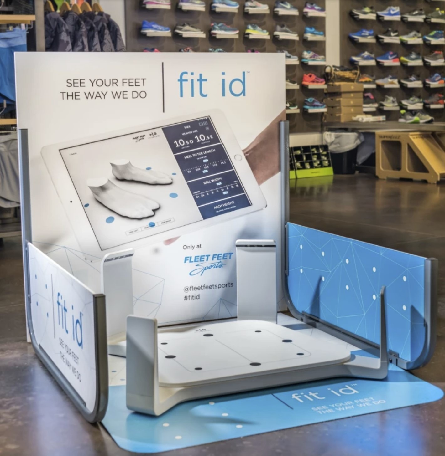 Volumental scanner at a Fleet Feet store